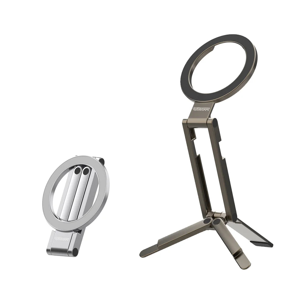 Foldable MagSafe Phone Tripod — Pocket Desk Stand for iPhone 12–16